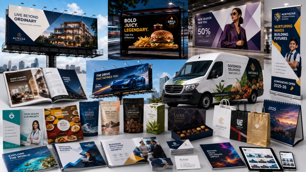 promotional branding portfolio collage