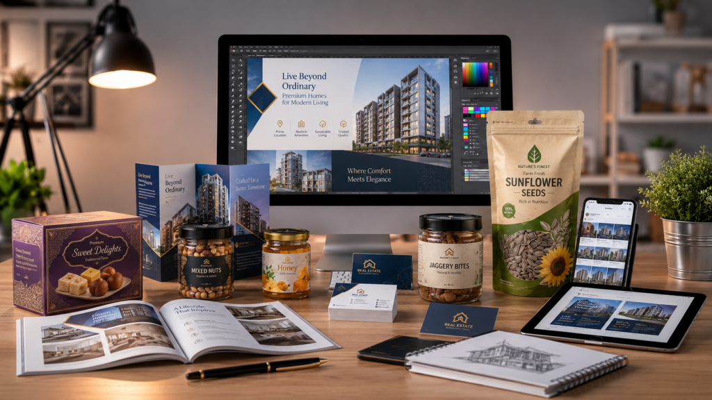 real estate branding workspace mockup